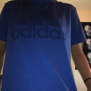 Blue adidas athletic shirt